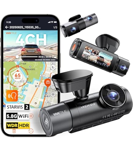VANTRUE E1 ドライブレコーダー Vantrue E1 Pro 4K Mini Dash Cam | GPS, WiFi, HDR, Voice